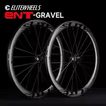 ELITEWHEELS ENT GRAVEL カーボンホイールセット ブラックデカール / 35mm depth 34mm / チューブレス対応 / センターロック / SHMANI0 10-11-12S 特別割引