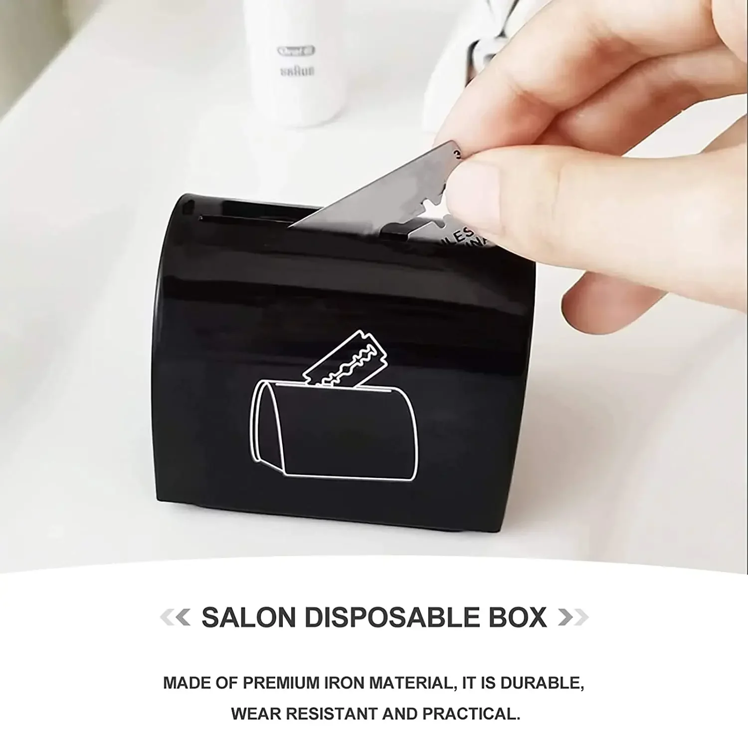 Recycling Safety Razor Blades Case Barber Sharps Storage Box Razor Blad Capacity Waste Collect Hairdresser Waste Cutting Tool