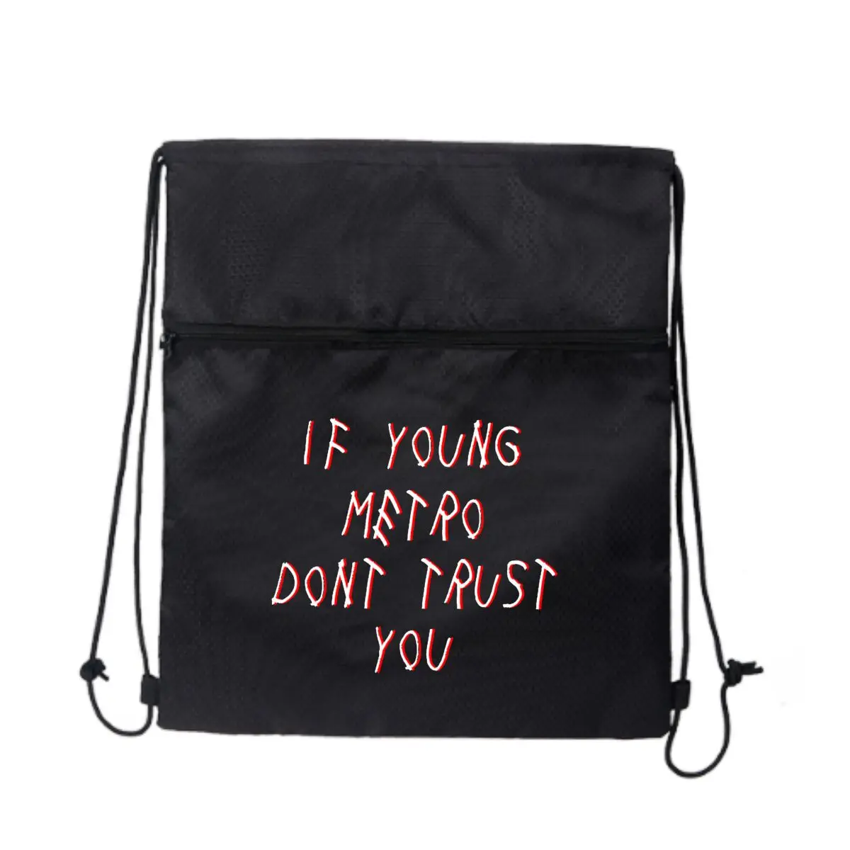 

Если молодой метро Don't Trust You Text Art Уличная сумка на молнии на шнурке: смелые принты для городского стиля