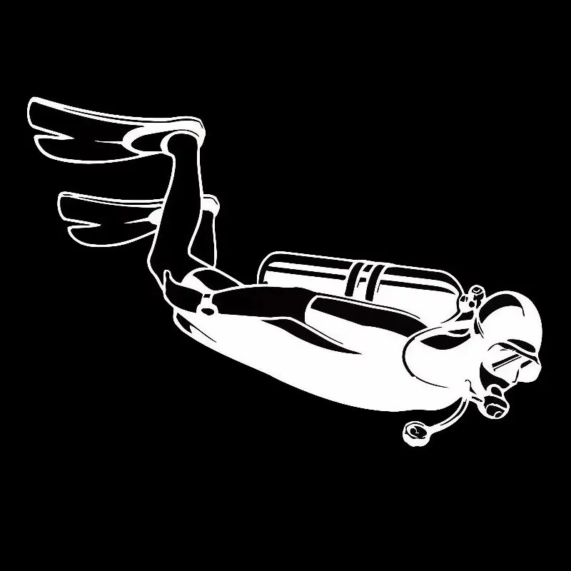 16*11 سنتيمتر المتطرفة الرياضة غواص تصميم نمط نافذة السيارة الوفير ديكور المنزل الفينيل سيارة مائي #2