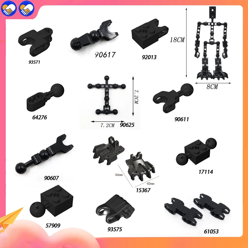 

Building Blocks Compatible With 57909 92013 17114 61053 93571 15367 90625 93575 90611 90607 90617 DIY Technical MOC Bricks Toys