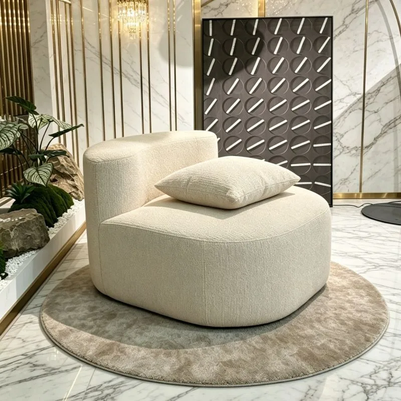 Sofa living room Nordic simple leisure single tofu block integration