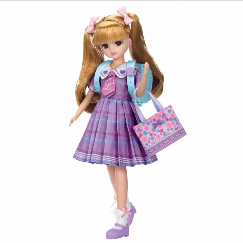 New Original TAKARA TOMY LD-08 Licca Purple Denim Skirt Suit Action Figure Model Model Gift
