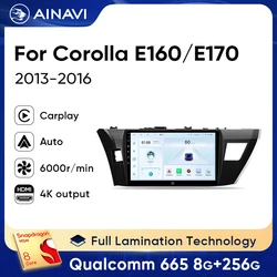 Ainavi Car Radio For Toyota Corolla 2014 2015 2016 E160 E170 Wireless Carplay Android Auto Car Multimedia Player Stereo 2 DIN