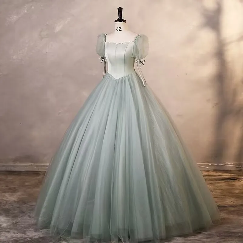 

JEHETH Short Sleeves Scoop Neck Quinceanera Dresses Ball Gown Party 15 Year Old Customized Prom Gown