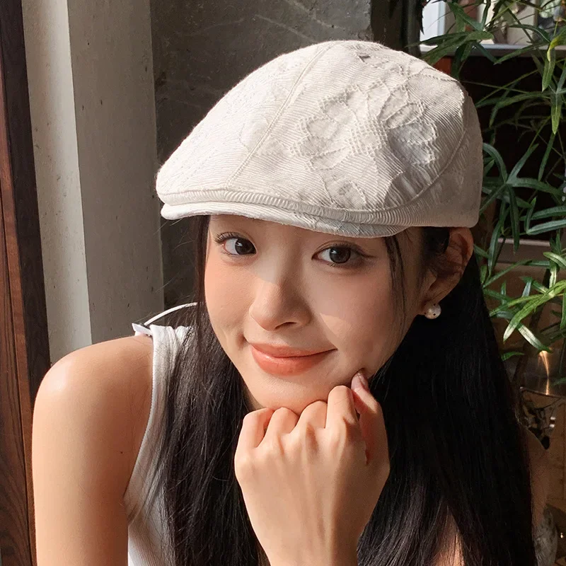 

2025 New Women's Hat - Simple Beret Cap, Retro American Style, Flattering Newsboy Cap, Unisex Fashion