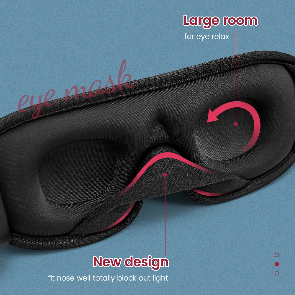 3d máscara de sono venda dormir ajuda eyepatch tampa do olho patches de sono eyeshade máscara facial respirável eyemask cuidados de saúde para o descanso