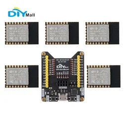 ESP32-C3F WiFi+BT Module 32-bit RISC-V Single-core Processor 4MB Flash Module, 5Pcs Module + 1pc ESP8266 Burning Fixture