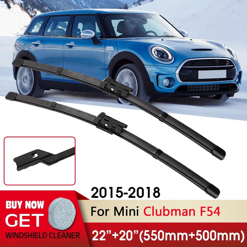 

Car Wiper Front wiper Blade 22"+20" For Mini Clubman F54 2015-2018 Fit push button Front Windscreen Wipers Auto Accessories