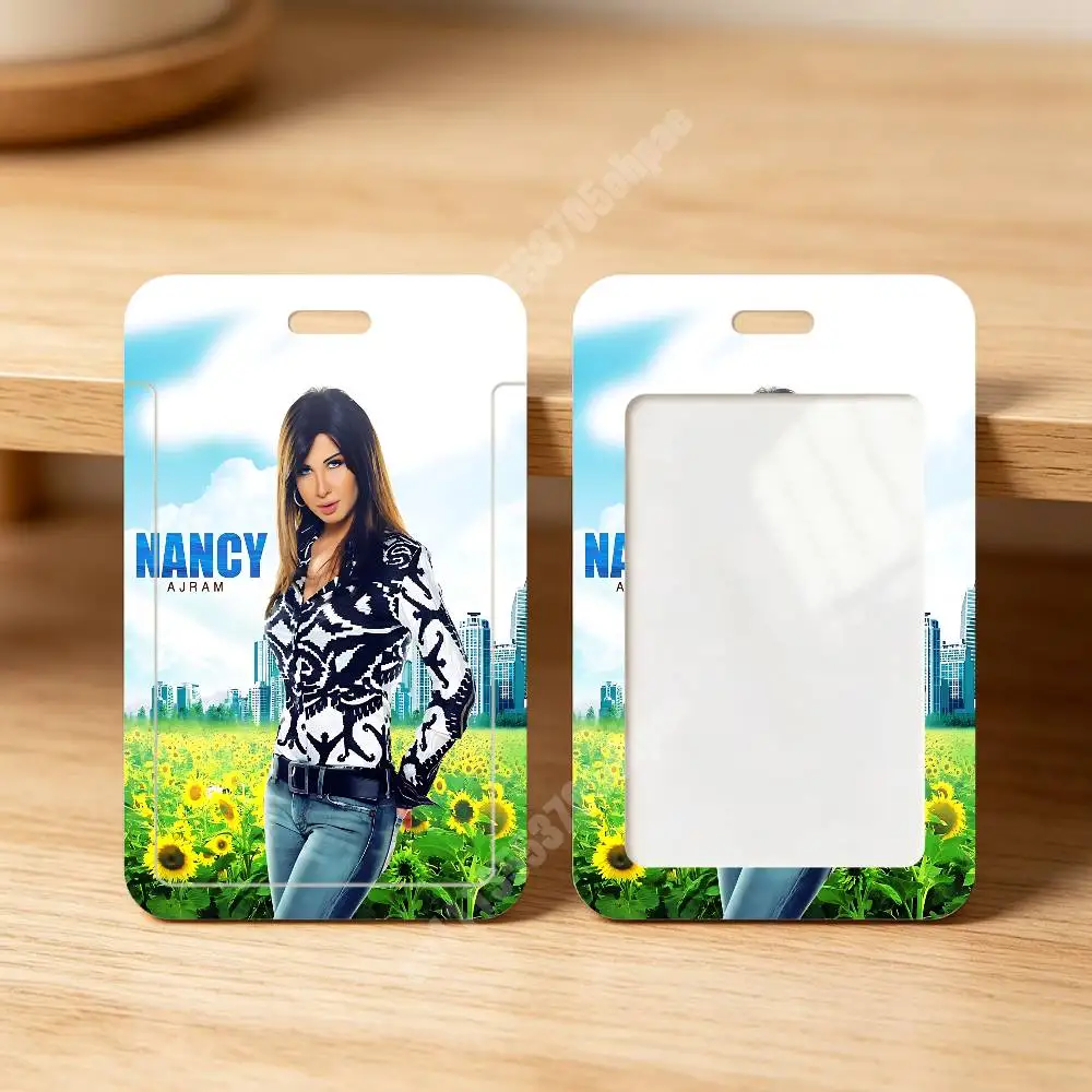 Lebanon Pop Singer N-Nancy 11 A-Ajram Plastic Card Holder Staff ID Card Clear Transparent Campus Access Name Tag