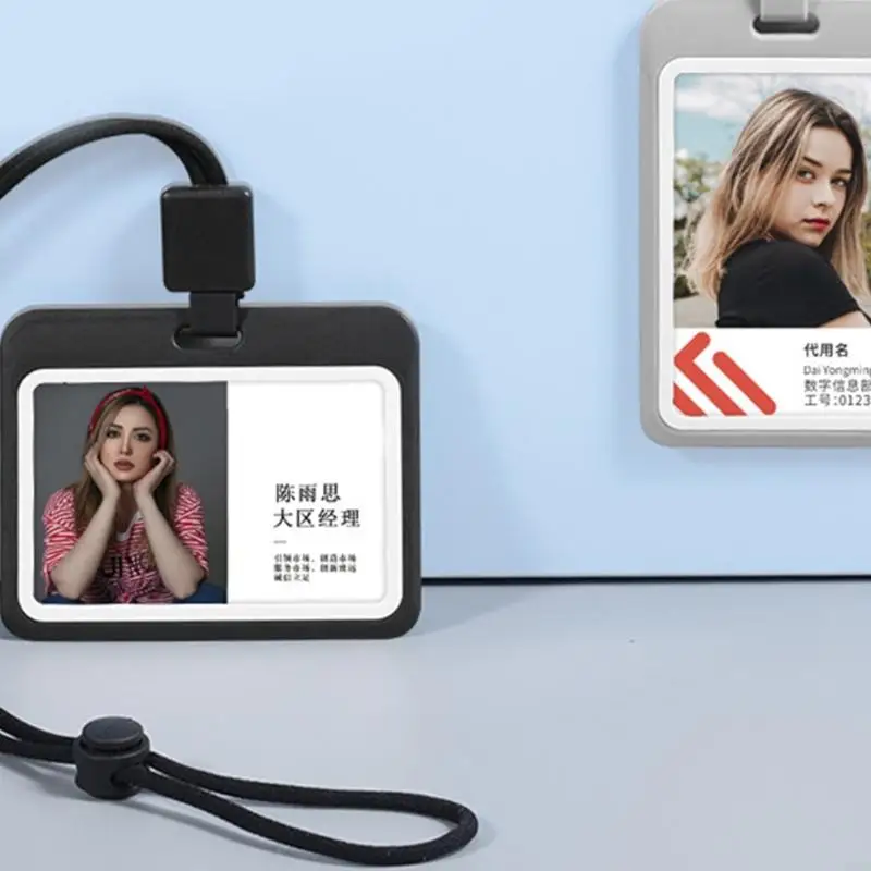 Retractable Lanyard with Identity Card Holder Water Resistant Clear Card Case Badge Holder with Retractable Badge Reel 896C