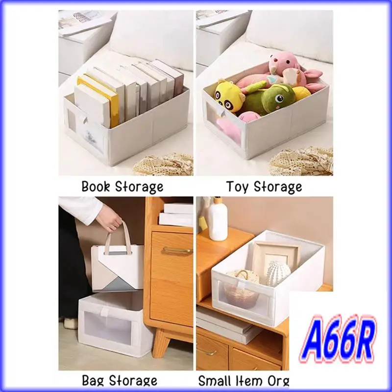 

RR-4 Pack Storage Bins, Storage Containers For Organizing Clothing, Jeans,Closet - Closet Organizers And Storage Grey Easy To Us