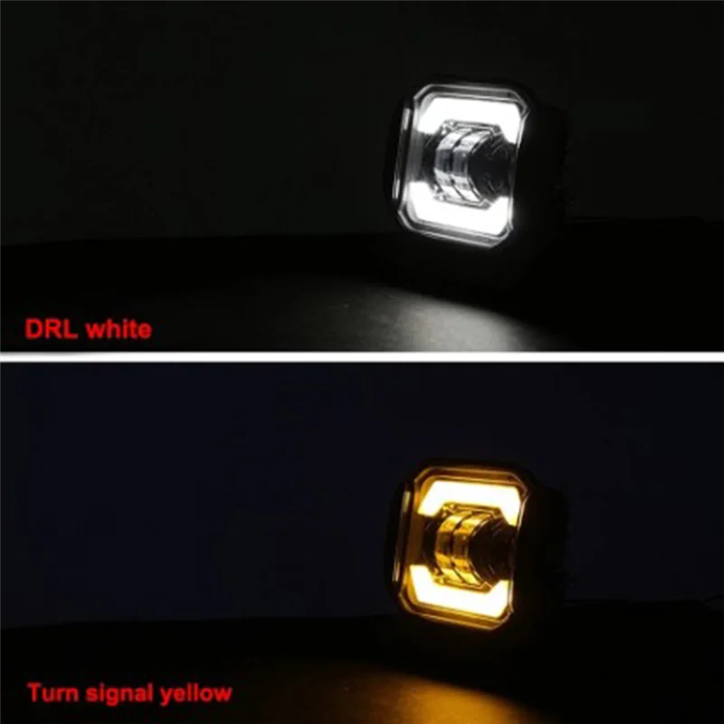 5 بوصة سيارة LED أضواء العمل عيون الملاك مربع الأضواء المصد الأمامي شبكة أضواء الضباب مناسبة لرانجلرز