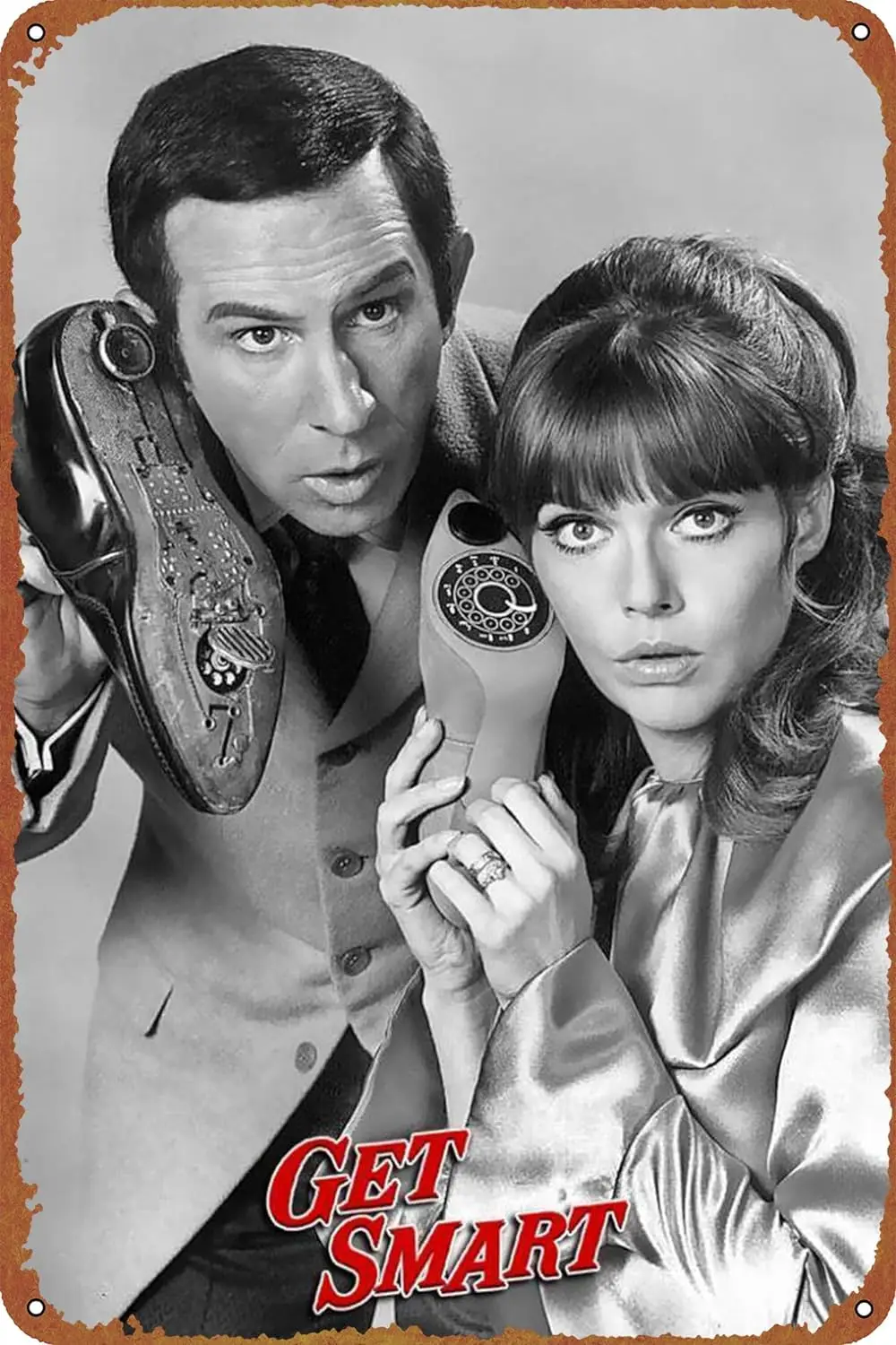 Get Smart Movie Poster Metal Signs Vintage Bar Bathroom Kitchen Man Cave Garden Club Gift 12x8inch