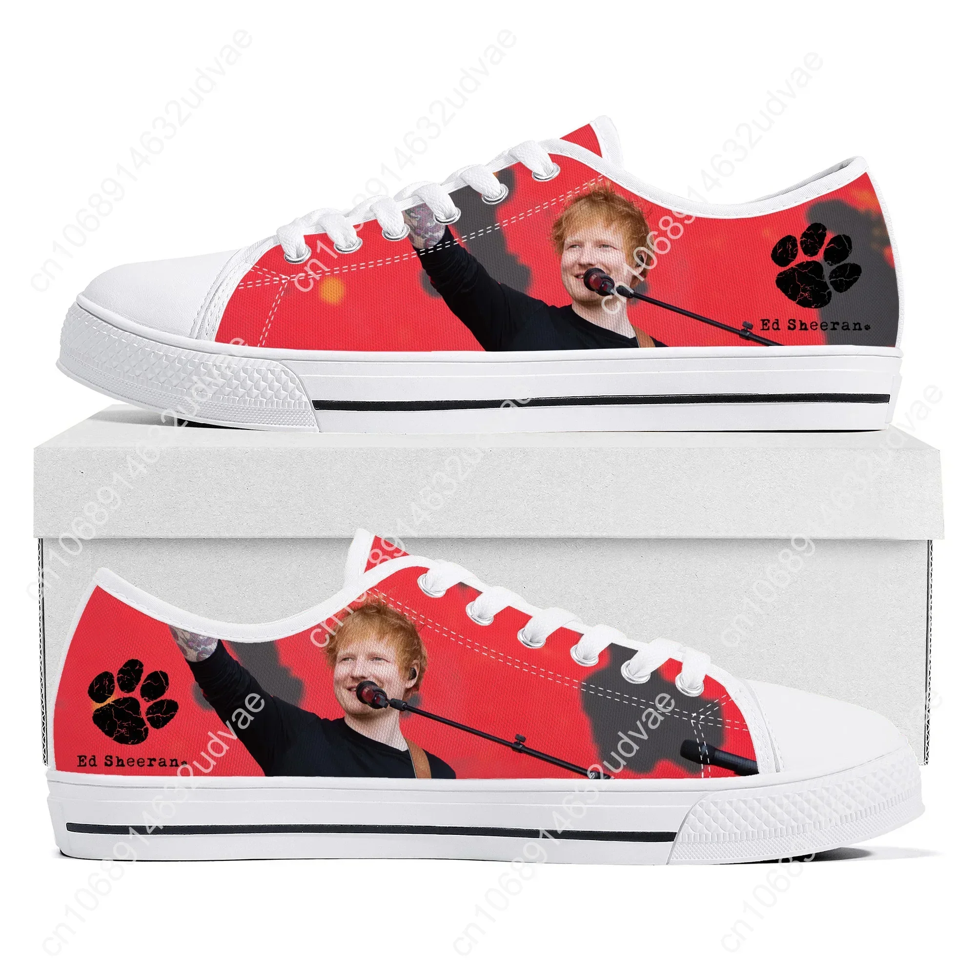 Ed Sheeran Low Top Sneakers Mens Womens Teenager High Quality Canvas Sneaker 3D Print Casual Couple Shoes Personalized Shoe