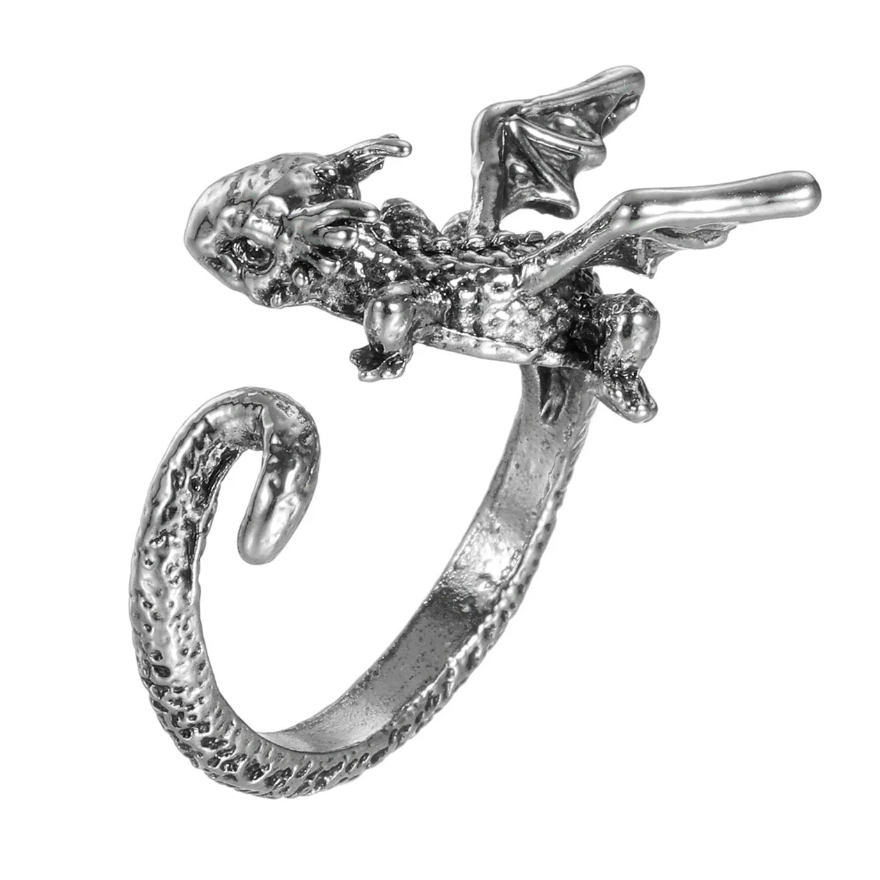 Cute Flying Dragon Rings Creative Personalized Animal Finger Rings for Men Women Fashion Jewelry Birthday Gift Wholesale