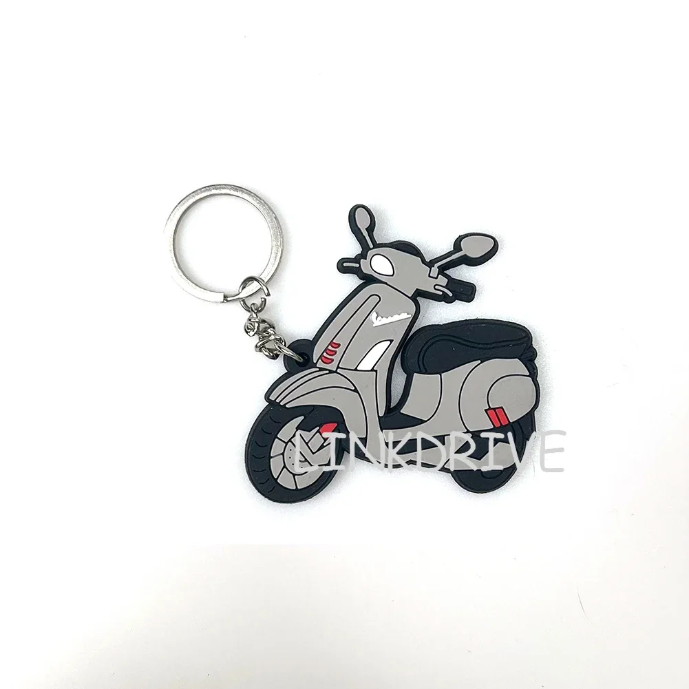 Motorcycle Fashion Keychains SOFT RUBBER KEYCHAIN  Souvenir Gift KEY CHAIN KEY RING for Vespa GTS Super GTS 250 300 Sprint150