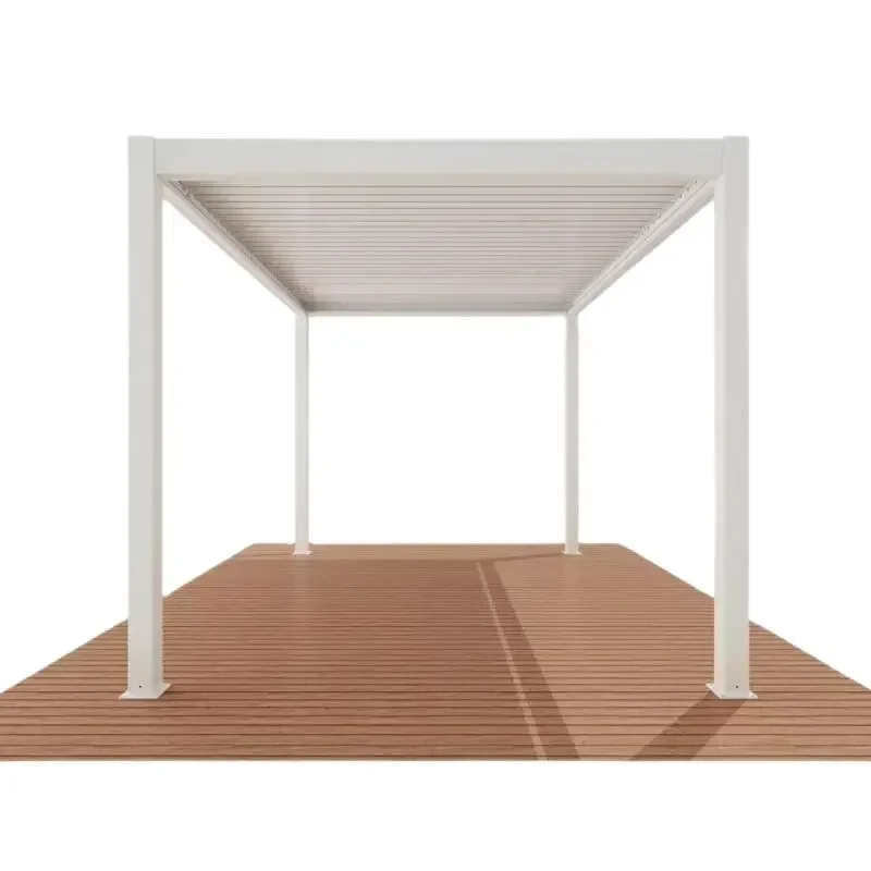 1OEM Service Outdoor Pergola Waterproof Louver Roof System Garden Bioclimatic Aluminium Pergola