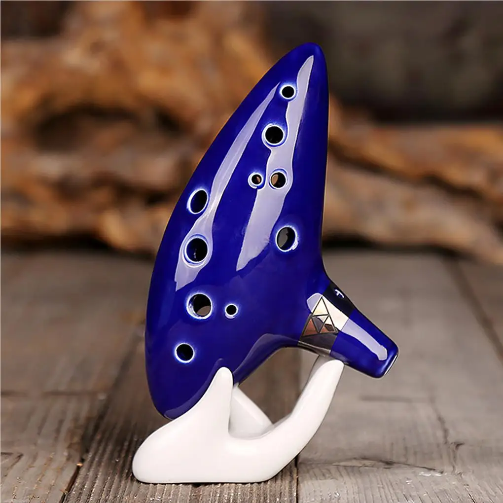 12 Holes Ocarina Lanyard Stand Set Party Banquet Cosplay Alto C Tone Flute Wind Instrument Decoration Birthday Gift