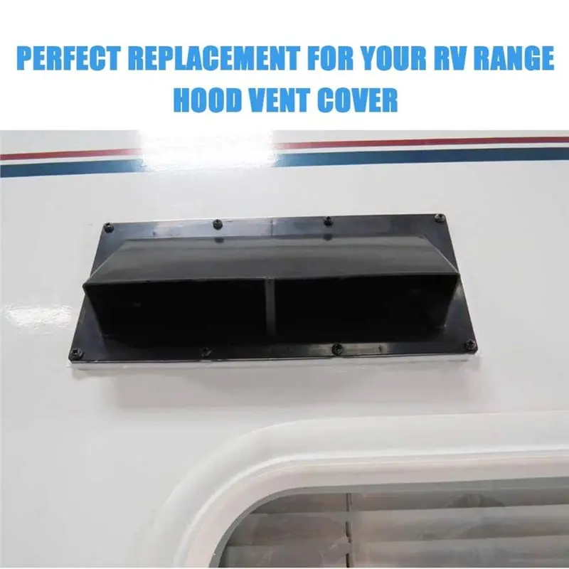 For RV Stove Vent Cover Replacement, Adjustable Range Hood Kitchen Exterior Vent Depth Without Cutting-A54R