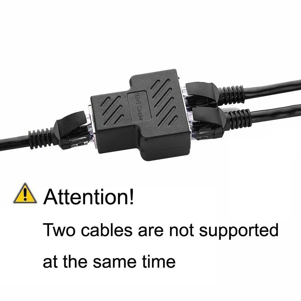 Разветвитель RJ45, адаптер от 1 до 2, с двумя гнездовыми портами, CAT 5/CAT 6, разъем Ethernet