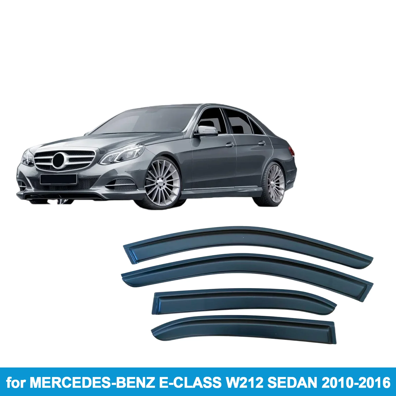 

Дефлекторы окон (ветровики) для MERCEDES-BENZ E-CLASS W212 2010-2016, защита от дождя, наружное крепление на липучке