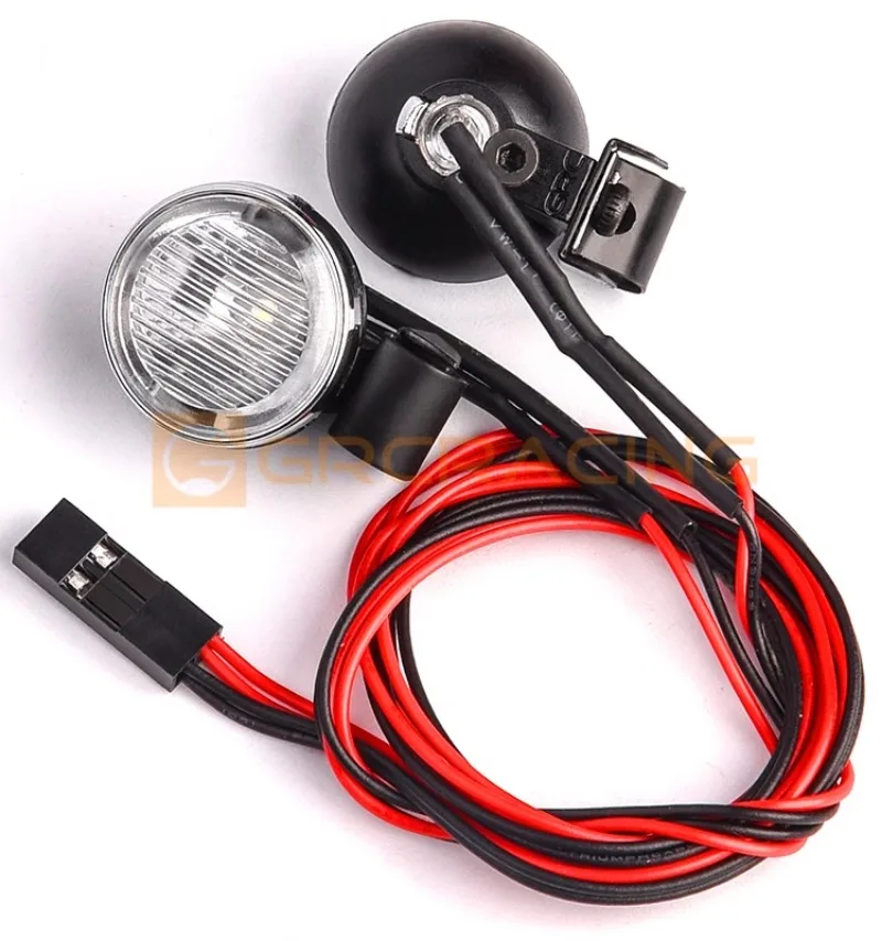 Foco redondo Retro de 18mm simulado, reflector todoterreno para coche trepador de control remoto 1/10 Traxxas TRX4 Defender AXIAL SCX10