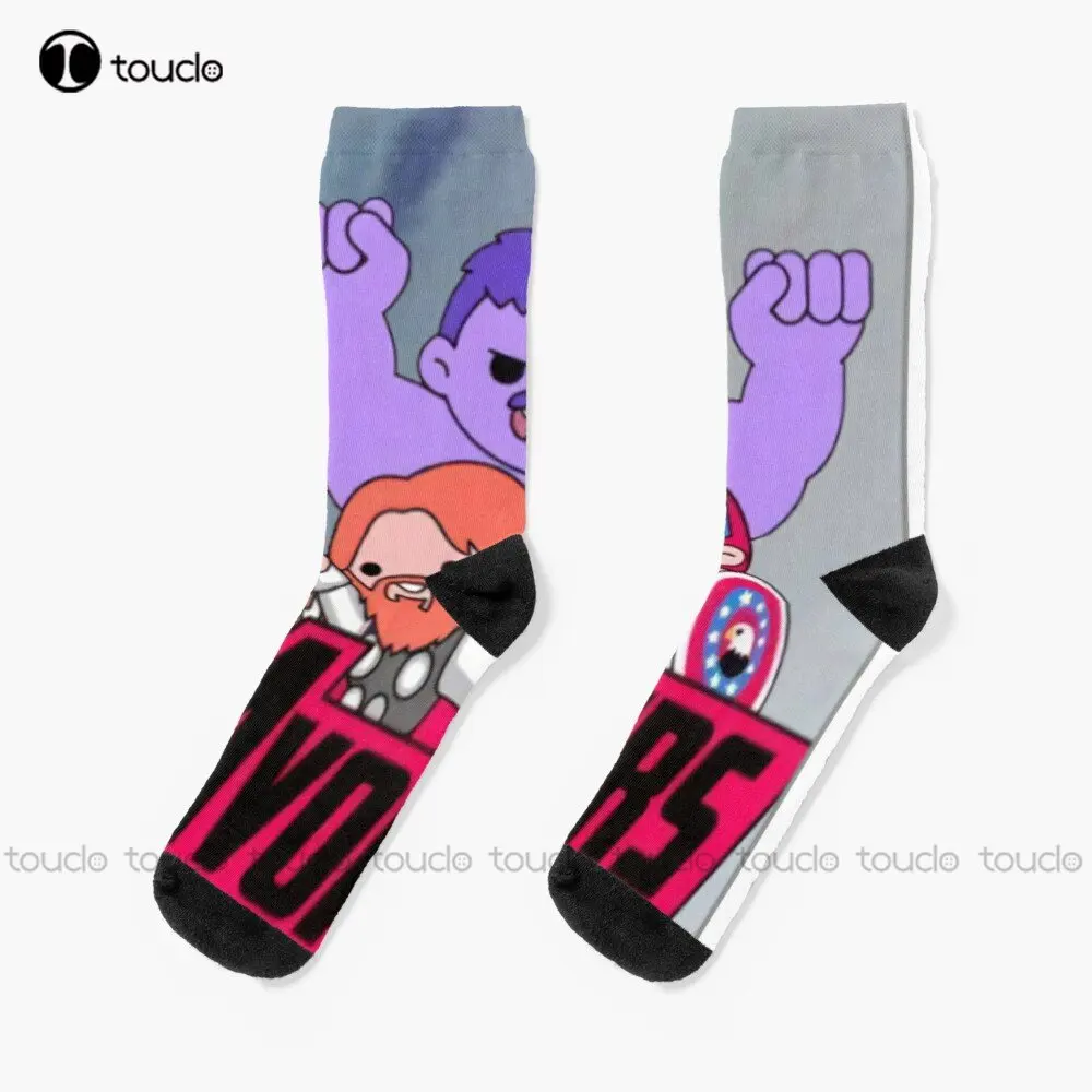 

Avongers Socks Women'S Socks Personalized Custom Unisex Adult Teen Youth Socks 360° Digital Print Street Skateboard Socks