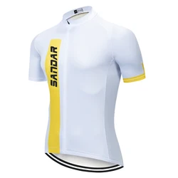 SANDAR Men Cycling Jersey Bike Top MTB Bicycle Shirt Mountain Riding Clothing Short Sleeve Cyclist biking Quick Dry Breathable