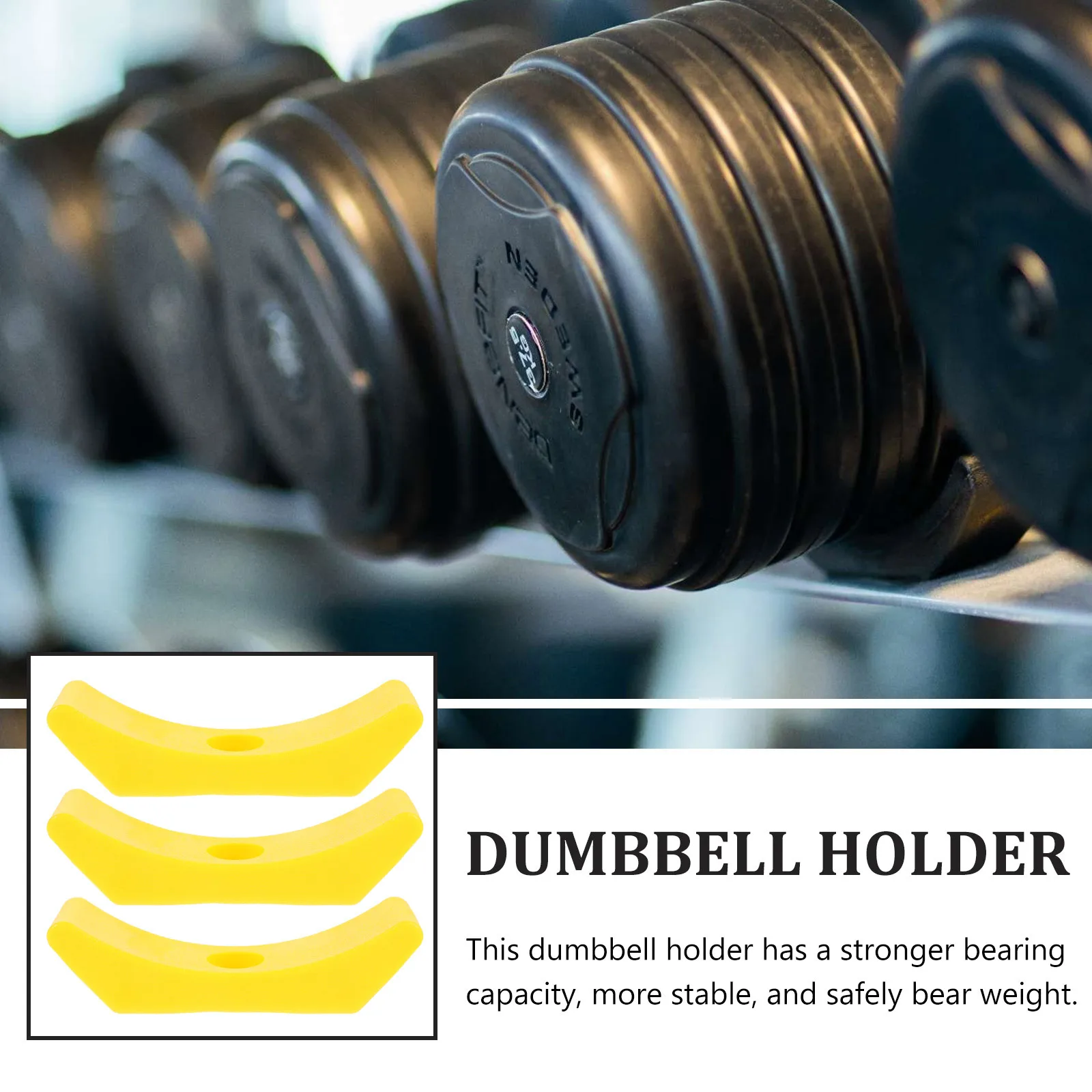

6Pcs Dumbbell Rack Stand Gym Accessory Sturdy Wear-Resistant Storage Holder Professional Fitness Supply Dumbbell Holder