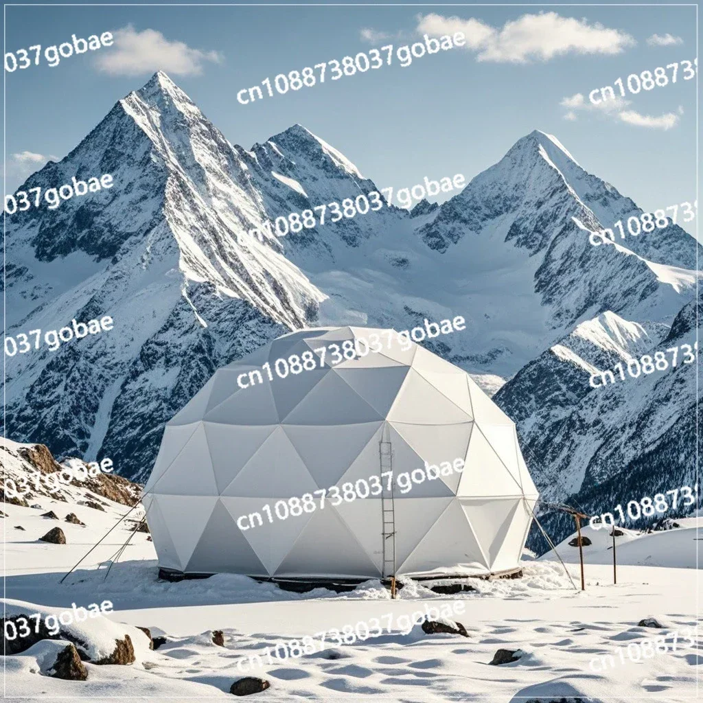 Winter Star Spherical Tent Homestay Mountain Grassland Accommodation Tent Scenic Snow Mountain Restaurant Wedding Event