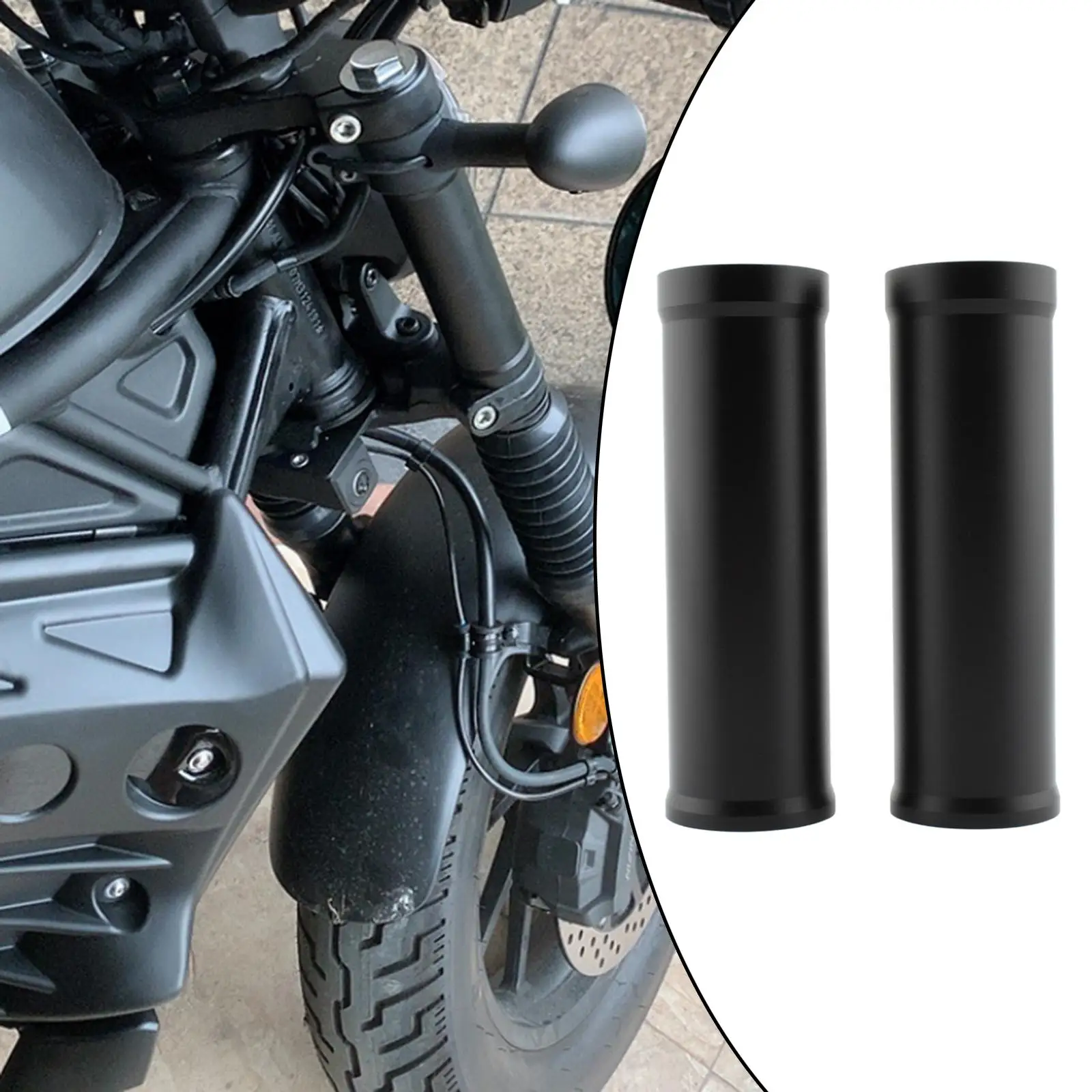 

Motorcycle Front Fork Gaiters Boots Fit for Cmx300 Cmx500 17-20 Black