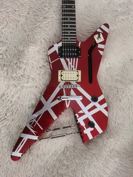 EVH High Quality STRIPED series Shark Shaped electric Guitar, serrated electric guitar, front and back lines, in stock, fast shi