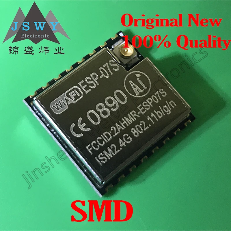(2-20 Buah) ESP-07S SMD Modul Wi-Fi Daya Rendah/Chip Inti: ESP8266/Stok Asli Baru/Pengiriman Cepat