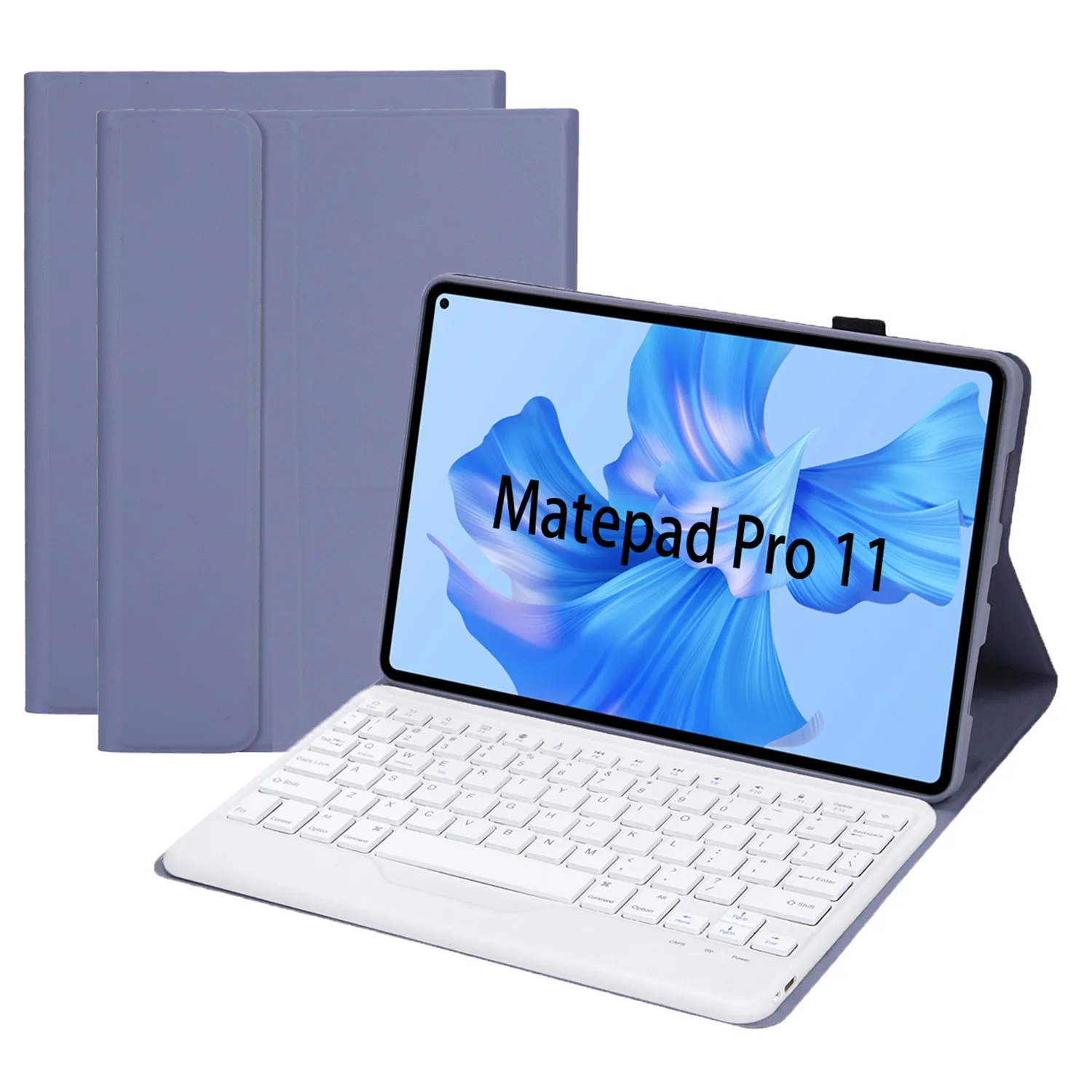 

For Huawei MatePad Pro 11 (2022) Protective Case with Detachable Bluetooth Keyboard PU Leather+TPU Stand Cover