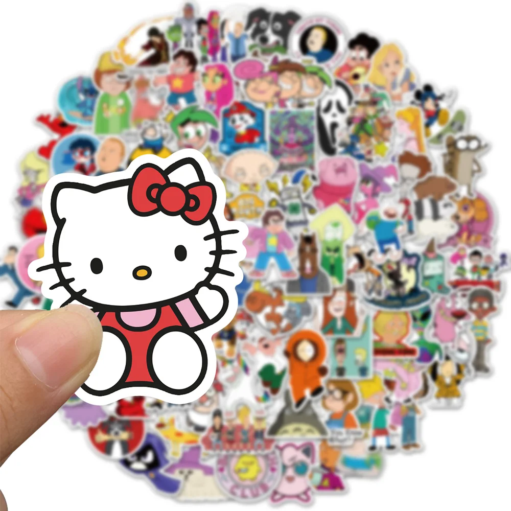 50/100pcs Classic Disney Cartoon Stickers Gravity Falls Mickey Mouse Decals for Notebook Computer Car DIY Guitar Refrigerator