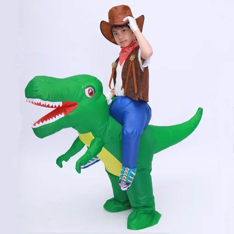 Dinosaure Gonflable T Rex 303 Cosplay pour Enfants, Garçons, Ride on Dinosaur Party, Vêtement Gonflé, MN11