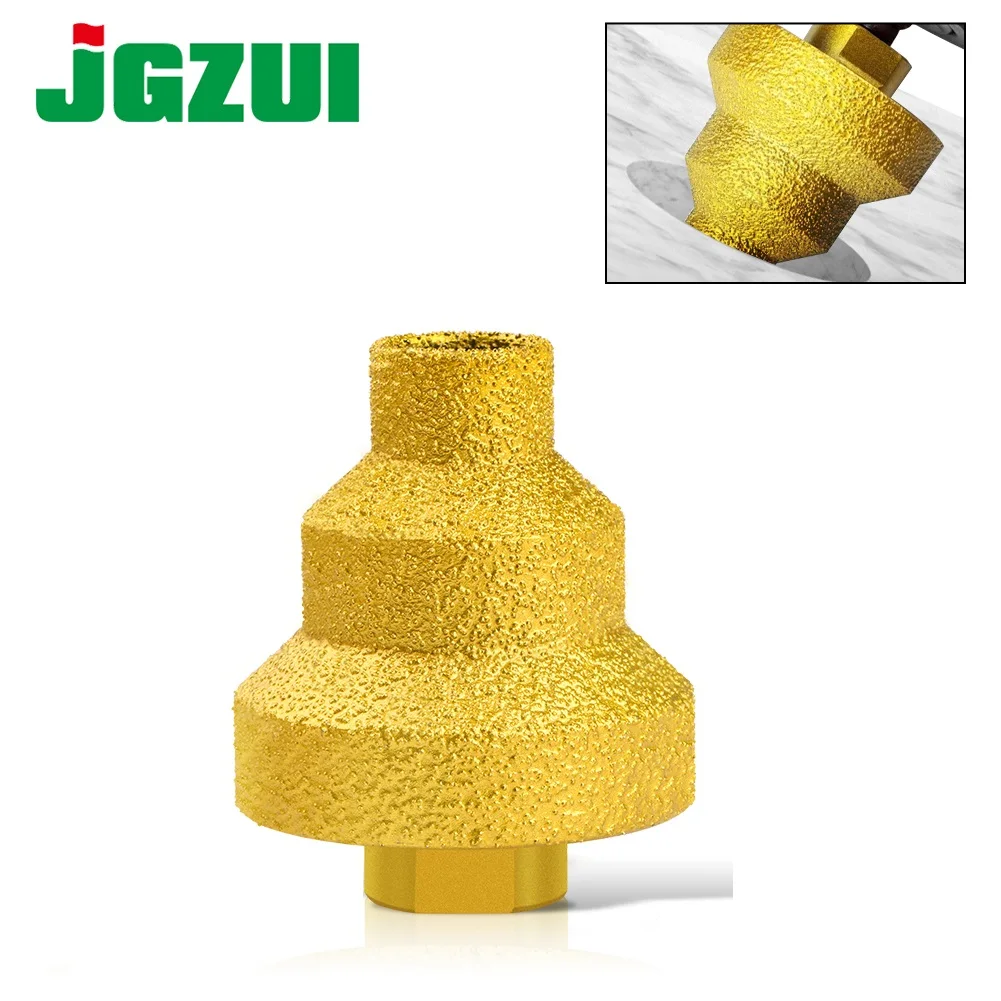 

Brazing Pagoda Bit Three-step Reamer Diamond Chamfer Trimming Tool Angle Grinder Ceramic Tile Stone Hole Drill Bit