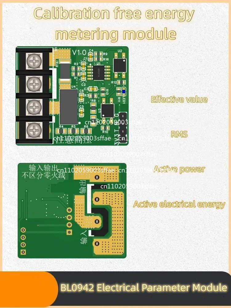 

220V AC Voltage Current Power Collection Charging Station BL0942 Energy Metering Module Serial Port Output Zero Crossing