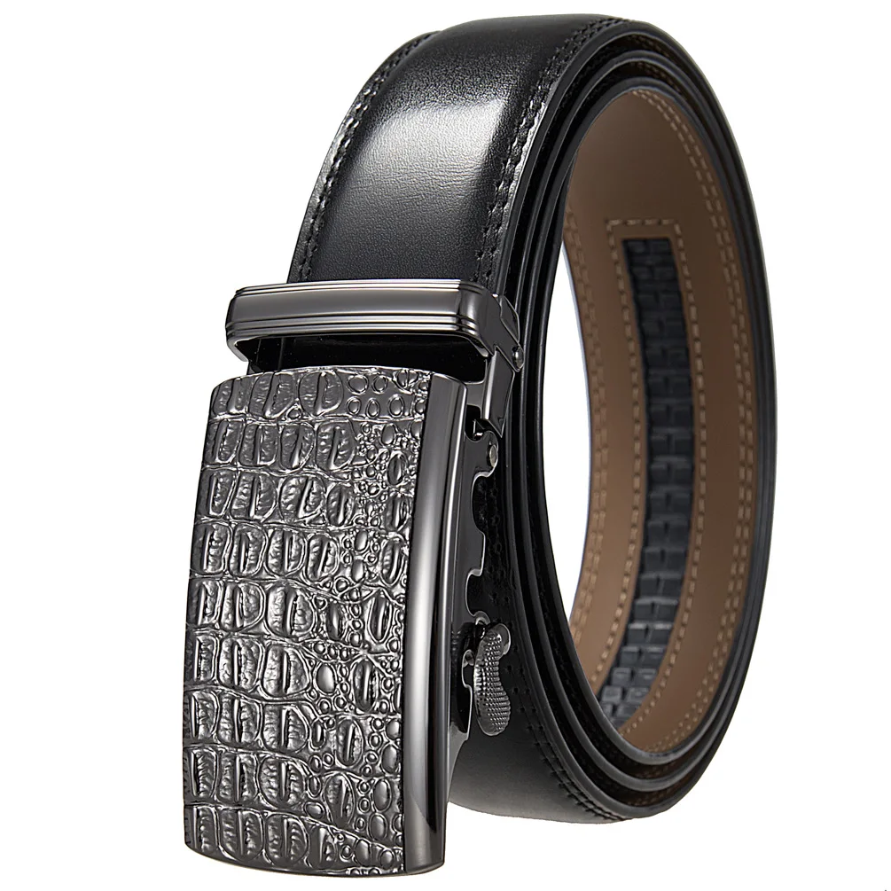 Plyesxale-Sangle de ceinture en cuir véritable pour homme, cliquet automatique, environnement masculin, haute qualité, livraison directe, B1381, 2024