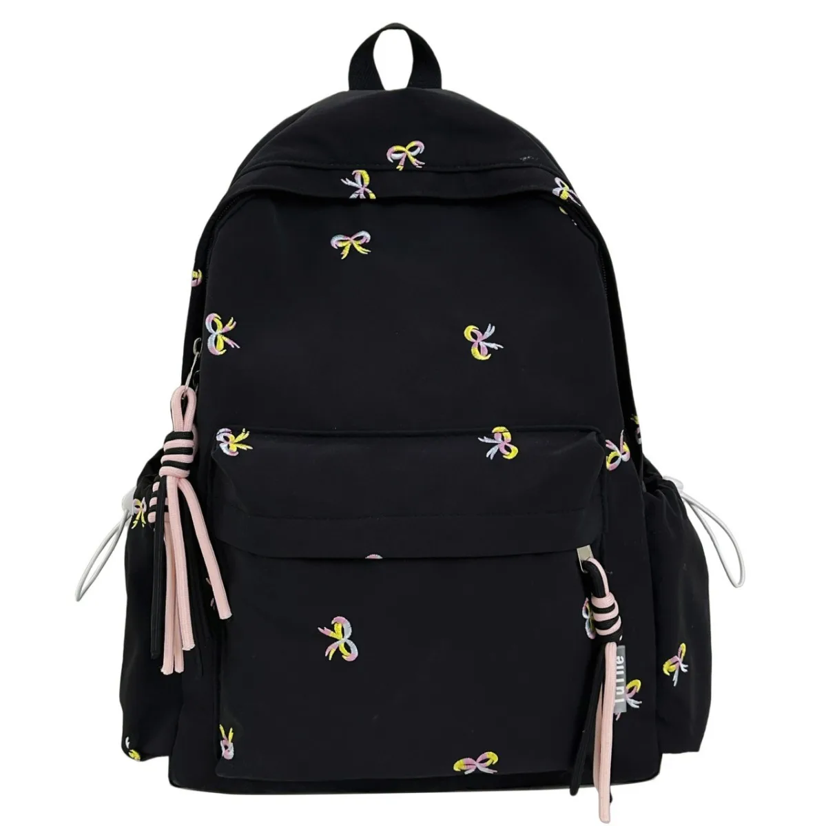 College Style Embroidery Thread Bow Lightweight and Simple Middle and High School Student Backpack Backpack for Women