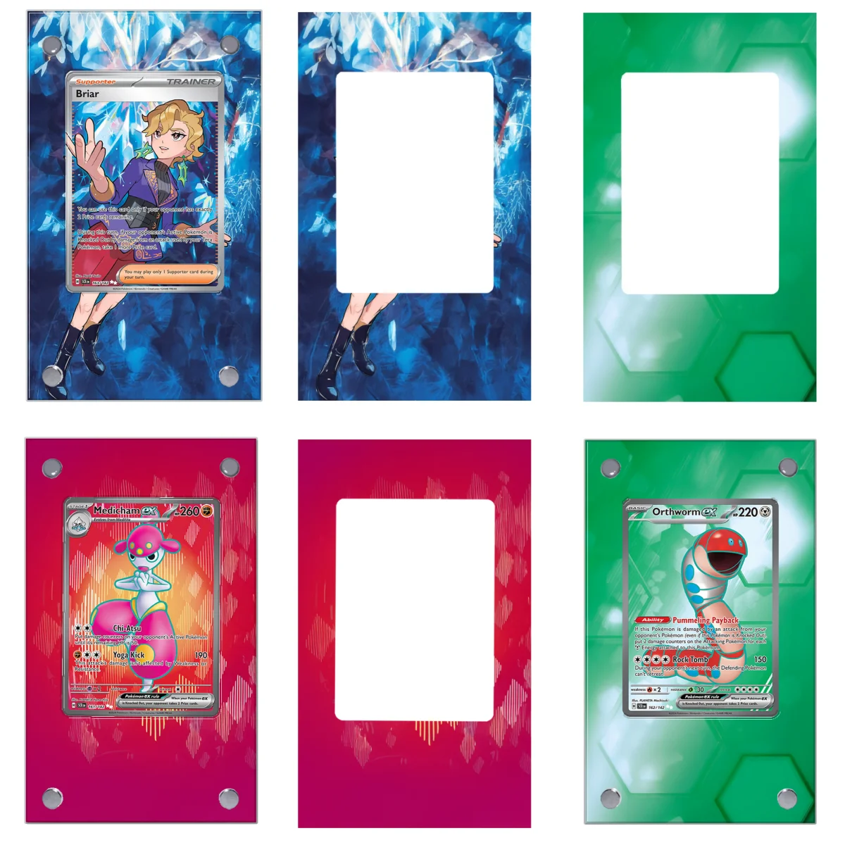 

Pokemon Briar Medicham Orthworm Extended Art Display Case Collection Card Extended Painting Psa Anime Display Rack Excluding