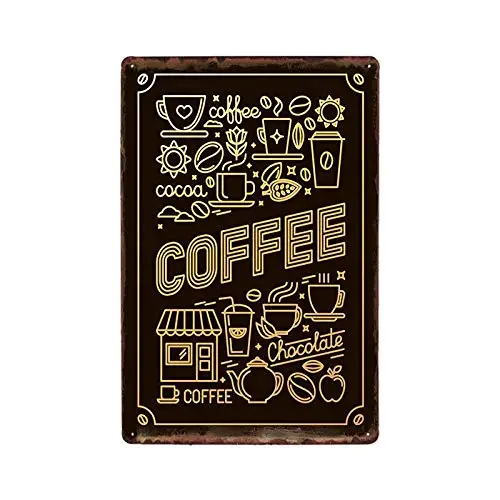 

Coffee Latte Macchiato Theme Metal Retro Vintage Cafe Bar Pub Wall Plaque Plate Home Decor 8x12 Inch Metal Tin Sign aasd-51