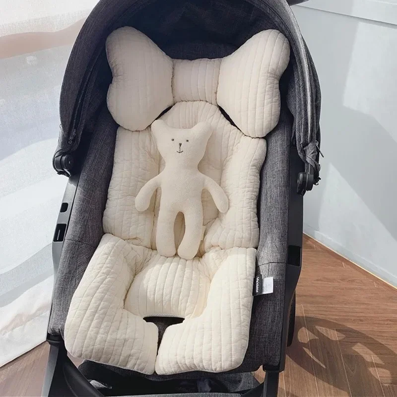 Baby Stroller Seat Cushion Dining Chair Cotton Safety Thickening Four Seasons Universal Breathable Heat and Dry