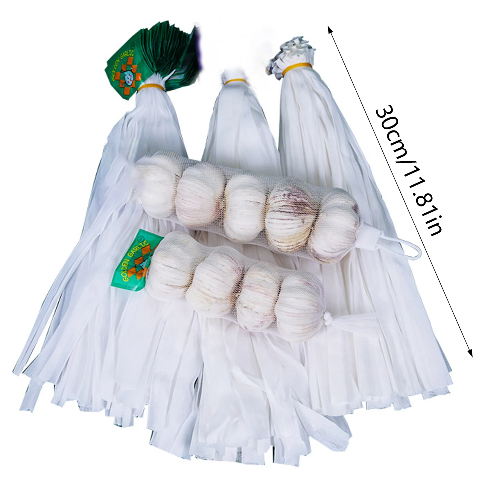 100PCS Garlic Ginger Mesh Storage Bags Breathable Net Bags Fruit And Vegetable Storage Net Bag For Ginger Garlic Potatoes Onions view 6