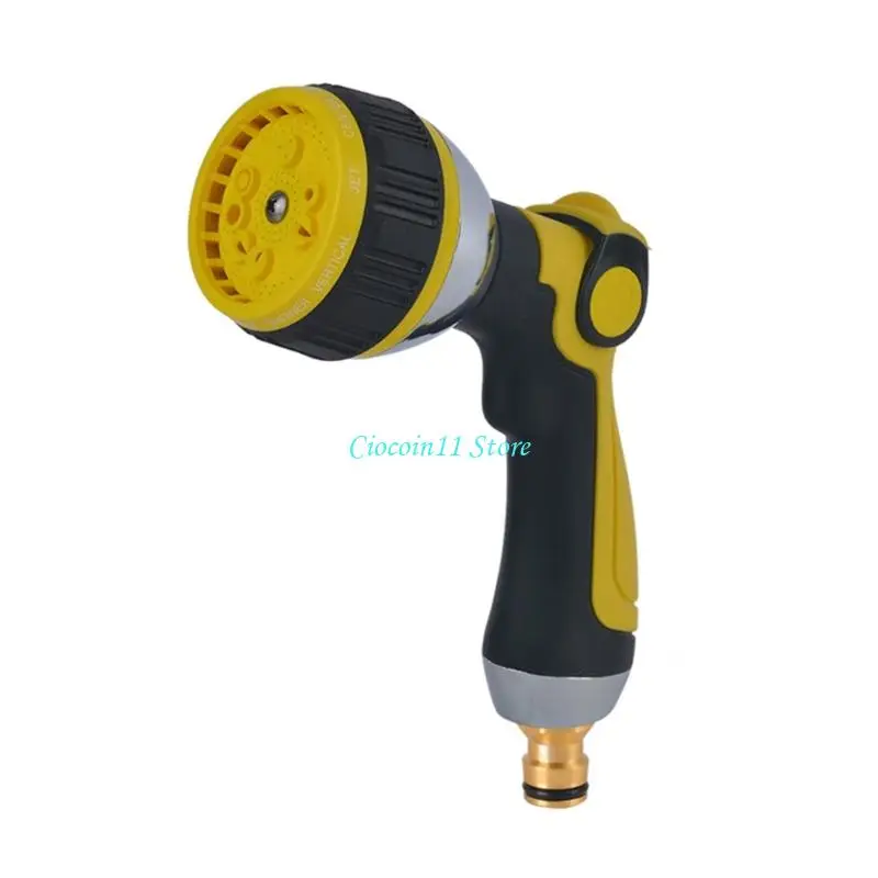 Y1UB High Pressure Ergonomic Car Cleaning Sprayed Guns 10 Water Flows Setting Rust Resistant Zinc Alloy Base For Outdoor Use