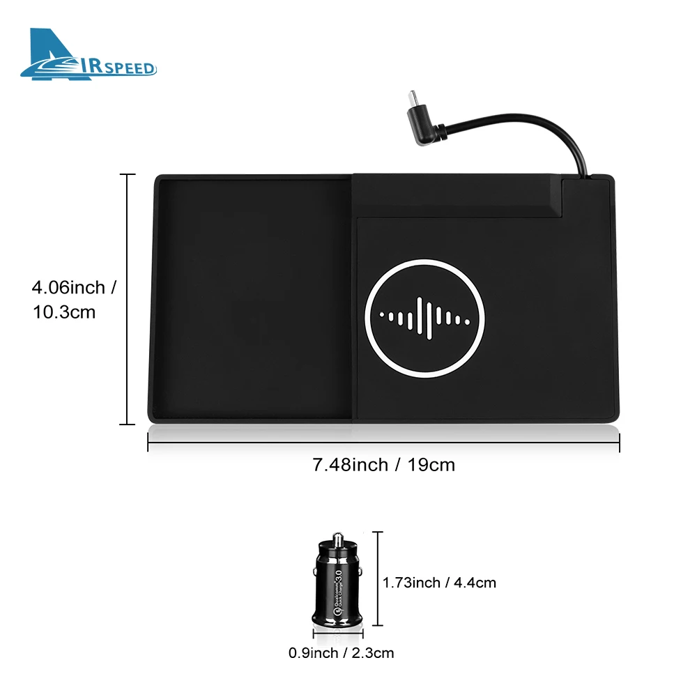 Car Wireless Charger For Mitsubishi Outlander 2022 2023 2024 PVC Mobile Phone Charging Holder Fast Wirelessly 15W Board