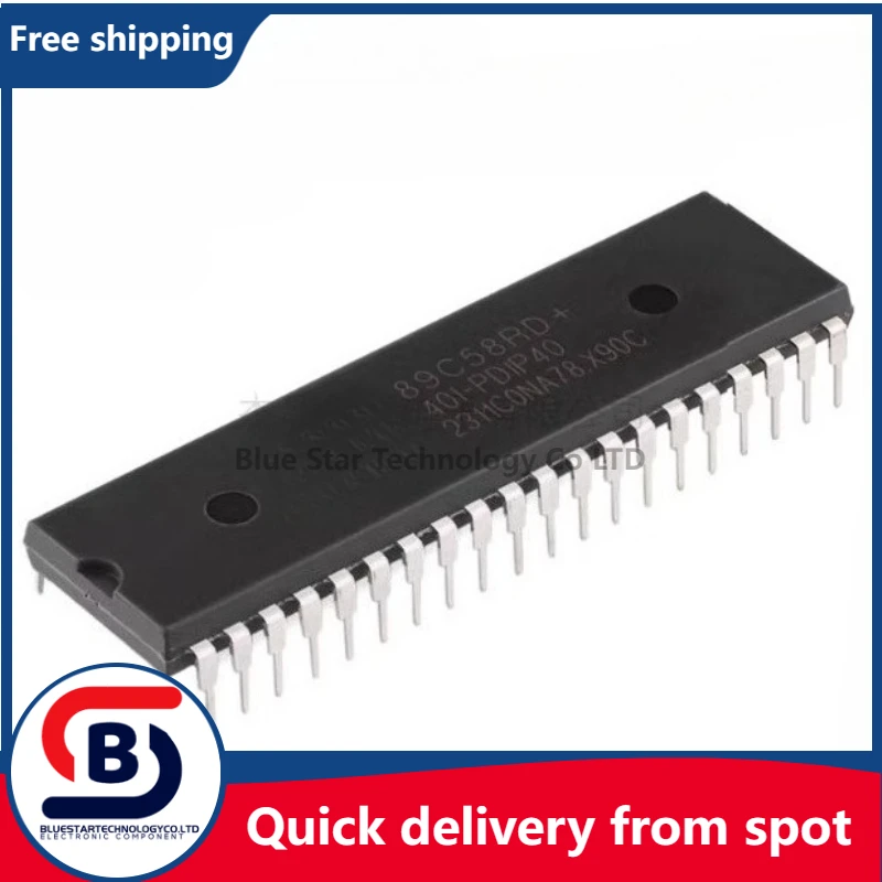 Free Shipping 10pcs-50pcs/lots STC89C58RD+40I-PDIP40 STC89C58RD DIP-40 Best quality IC In stock!
