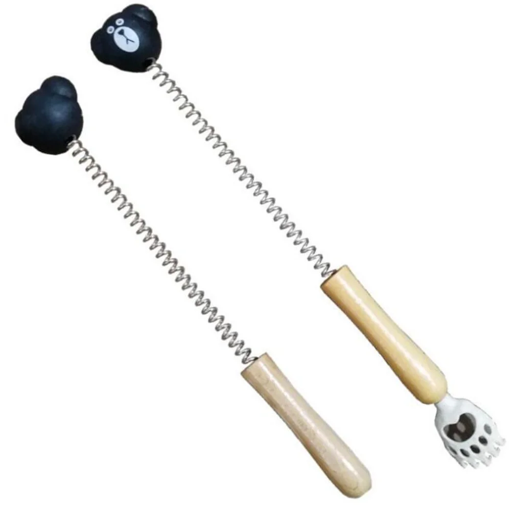 

Spring Wood Elastic Massage Hammer Stick for Home Use Portable Back Massage Pat Relief Tool for Legs Neck Waist