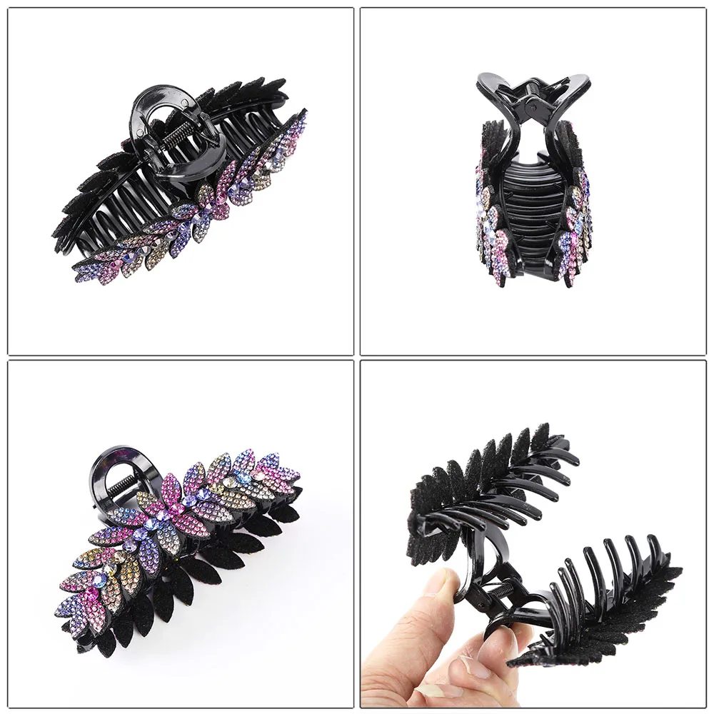 Women Luxury Rhinestone Hair Claws Crab Hairpins Ladies Large Size Ponytail Hair Clips Fashion Hair Accessories free shipping